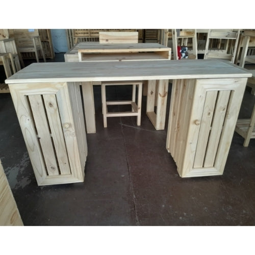 Desk + 2x Side-Shelves